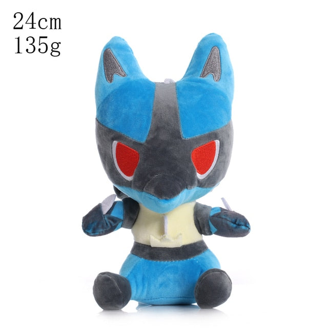 Pokemon Plush Toy Pikachu Stuffed Eevee Charmander Squirtle Charizard Blastoise Bulbasaur Anime Figure Doll Baby Christmas Gift Pokemon Plush kidsToy Pikachu DailyAlertDeals Lucario 24cm  