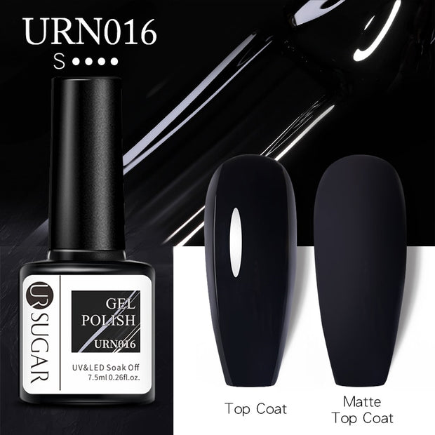 UR SUGAR 7.5ml Dark Purple Gel Nail Polish Soak Off UV LED Semi Permanent Gel Varnishes Manicure Nails Art Matte Top Coat Needed nail polish DailyAlertDeals URN016  