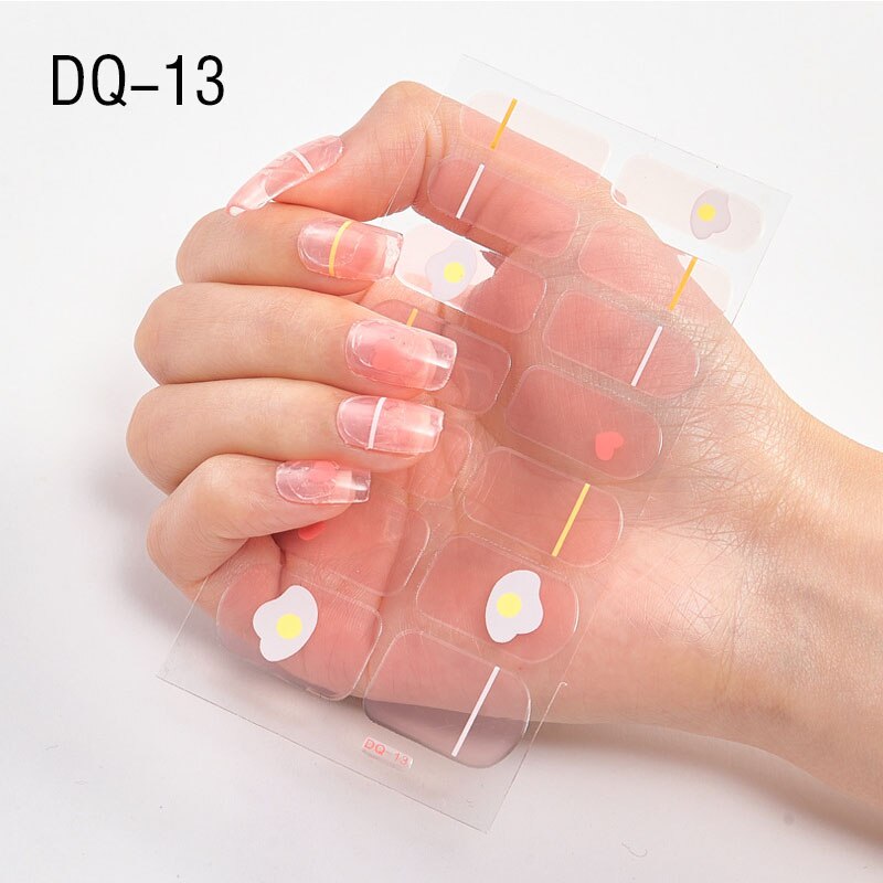 Lamemoria 1pc 3D Nail Slider Beauty Nail Stickers Shining Wave Line Decals Adhesive Manicure Tips Salon Nail Art Decorations nail decal stickers DailyAlertDeals DQ13  