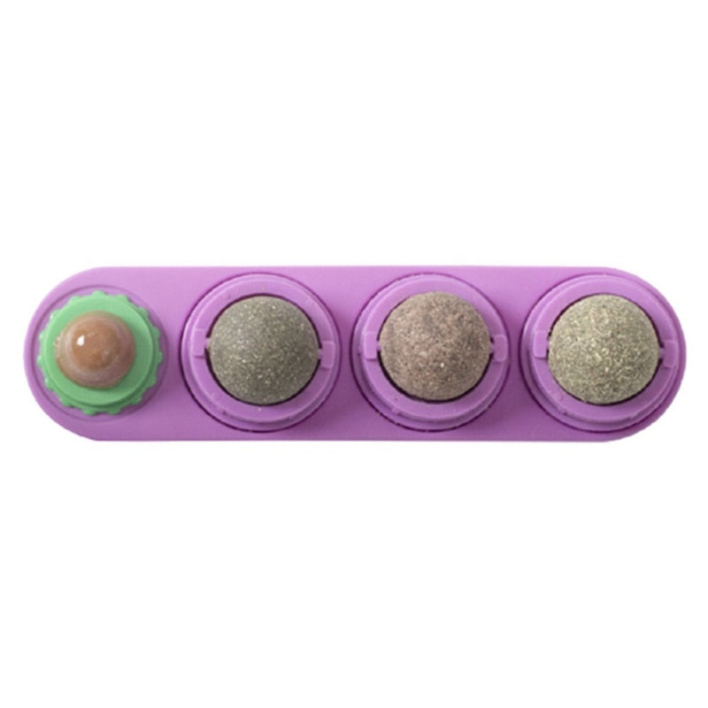 Pet Cat Catnip Wall Ball Cat Toy Catnip Balls Snack 0 DailyAlertDeals Purple China 
