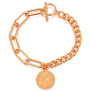 Stainless Steel Love Heart Bracelets For Women Party Gift Fashion Joyas de Chain Charm Bracelets Jewelry Wholesale Text Engraved 0 DailyAlertDeals AD1194-R China 18cm