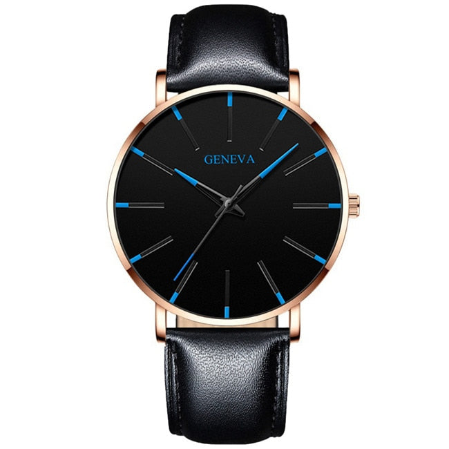 2022 Minimalist Men Fashion Ultra Thin Watches Simple Men Business Stainless Steel Mesh Belt Quartz Watch relogio masculino 0 DailyAlertDeals Leather Rose Blue  