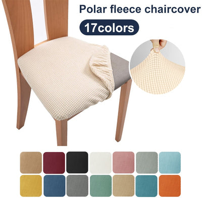 Spandex Jacquard Chair Cushion Cover Dining Room Upholstered Cushion Solid Chair Seat Cover Without Backrest Furniture Protector high chair covers DailyAlertDeals   