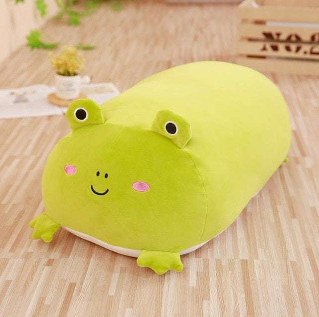 18-28CM Soft Animal Cartoon Pillow Cushion Cute Fat Dog Cat Totoro Penguin Pig Frog Plush Toy Stuffed Lovely kids Birthyday Gift 0 DailyAlertDeals 30cm frog  