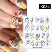 Harunouta Purple Blue Flowers Ink Blooming Nail Water Decals Geometry Line Ripple French Nail Stickers Manicuring Foils Wraps Nail Stickers DailyAlertDeals X084  
