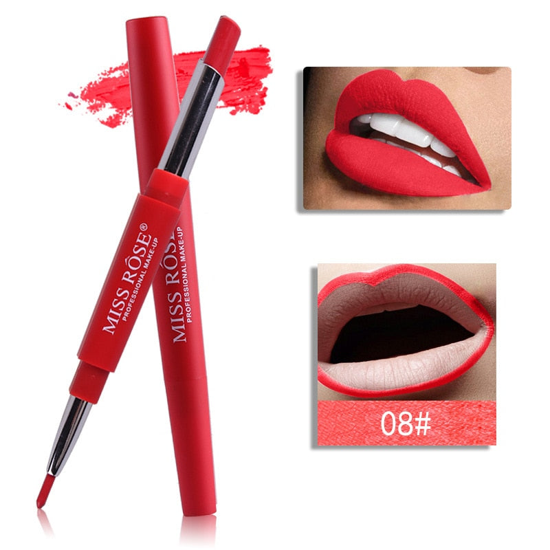 8 Color Matte Lipstick Lip Liner 2 In 1 Brand Makeup Lipstick Matte Durable Waterproof Nude Red Lipstick Lips Make Up Matte Lipstick DailyAlertDeals 08 United States 