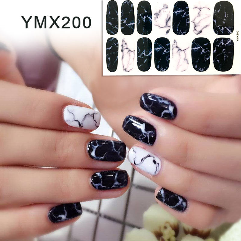 14tips/sheet Hot Colors Series Classic Collection Manicure Nail Polish Strips Nail Wraps,Full Nail Sheet DIY nail art decoration nail decal stickers DailyAlertDeals   