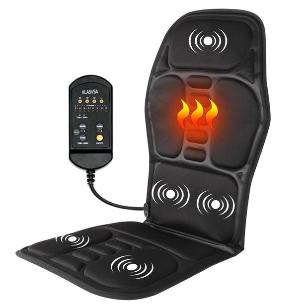 KLASVSA Electric Back Massager Massage Chair Cushion Heating Vibrator Car Home Office Lumbar Neck Mattress Pain Relief 0 DailyAlertDeals China UK Plug C