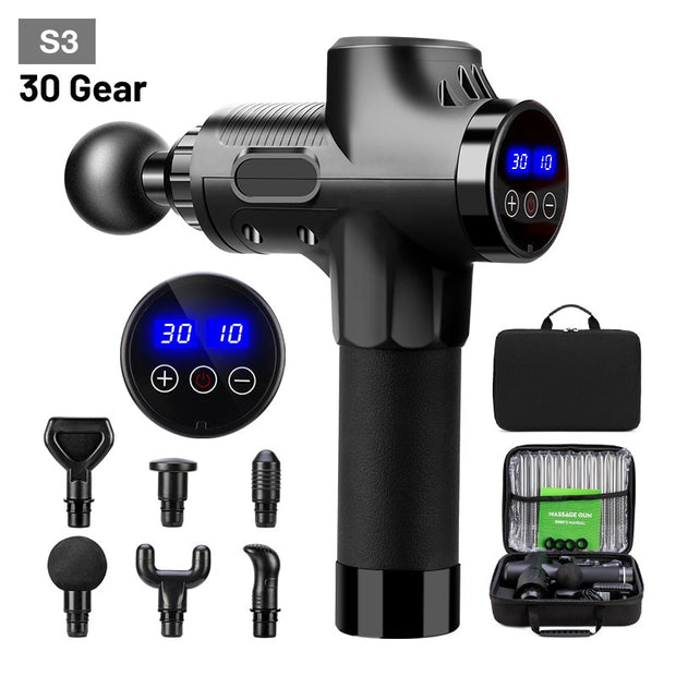 High frequency Massage Gun Muscle Relax Body Relaxation Electric Massager with Portable Bag Therapy Gun for fitness Massager DailyAlertDeals Poland S3 Black US Plug