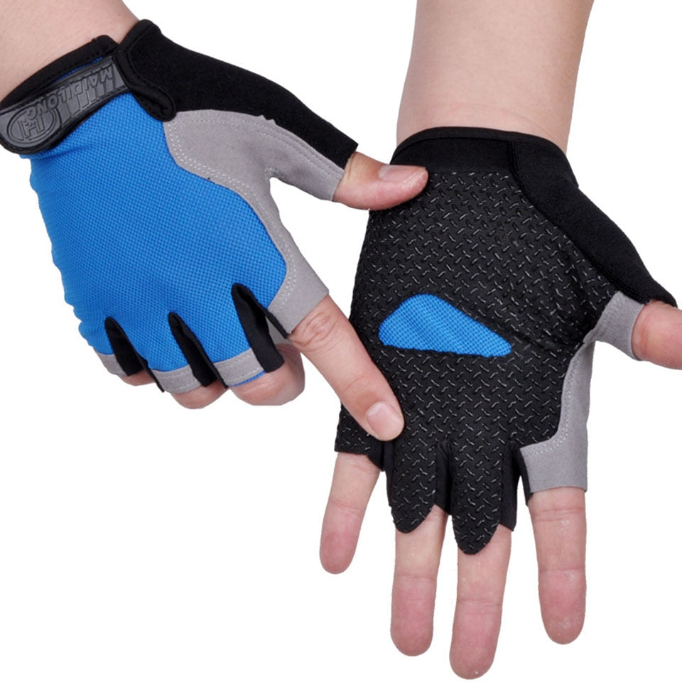 HOT Cycling Anti-slip Anti-sweat Men Women Half Finger Gloves Breathable Anti-shock Sports Gloves Bike Bicycle Glove Gloves DailyAlertDeals   