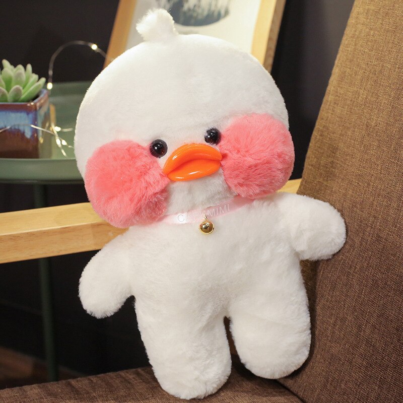 30cm Cute LaLafanfan Cafe Duck Plush Toy Girl Stuffed Soft Kawaii Duck Doll Animal Pillow Christmas Birthday Gift For Kids Child Duck Plush Toy Girl DailyAlertDeals White Naked Duck  