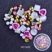3D Nail Rhinestones Rose Jewelry Diverse DIY Gems Charming Mix Crystal Nail Art Decorations Gel Glitter Charms Nail Accessories Nail Rhinestones Rose Jewelry DailyAlertDeals WY1420  