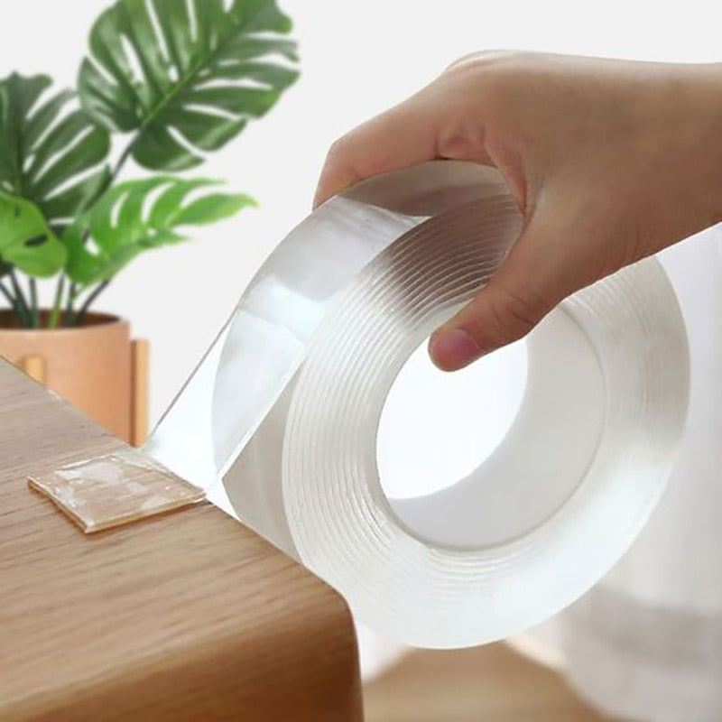 1/2/3/5M Nano Tape Double Sided Tape Transparent Reusable Waterproof Adhesive Tapes Cleanable Kitchen Bathroom Supplies Tapes 0 DailyAlertDeals   