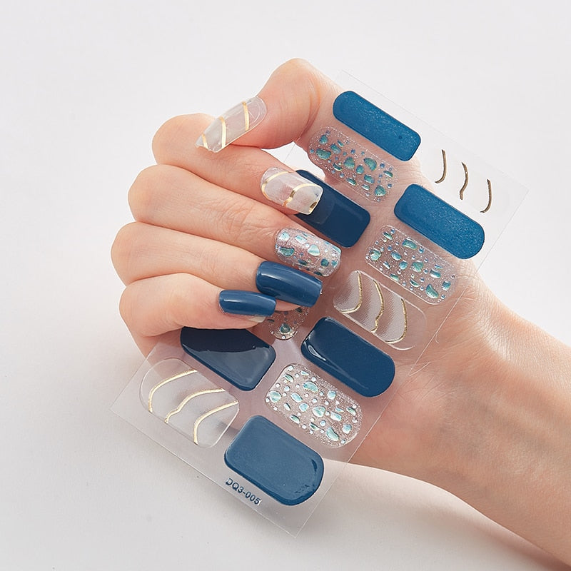 Patterned Nail Stickers Wholesale Supplise Nail Strips for Women Girls Full Beauty High Quality Stickers for Nails Decal stickers for nails DailyAlertDeals DQ3-05  