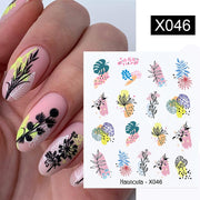 Harunouta Water Decals Ink Blooming Flower Leaves Transfer Nail Stickers Butterfly Love Heart Design Slider Watermark Decoration 0 DailyAlertDeals X046  