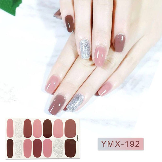 14tips/sheet Hot Colors Series Classic Collection Manicure Nail Polish Strips Nail Wraps,Full Nail Sheet DIY nail art decoration nail decal stickers DailyAlertDeals YMX192  