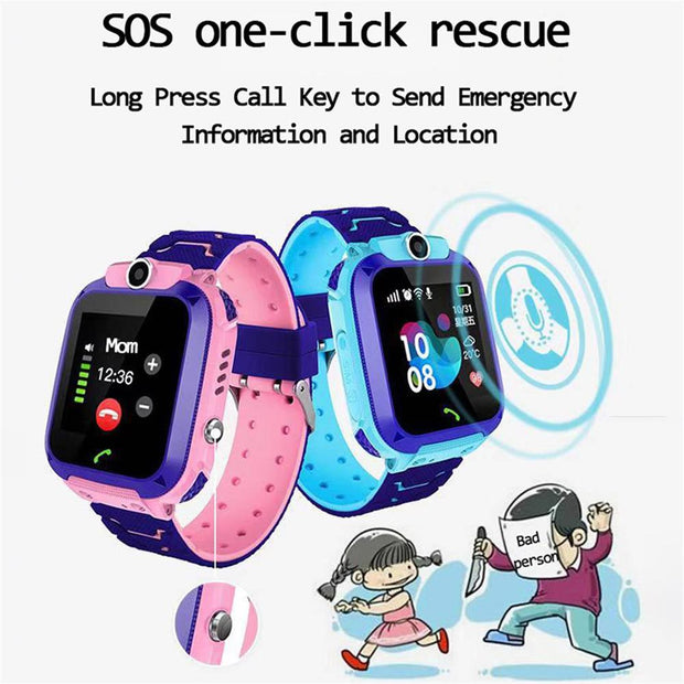 Q12 Children Smart Watch SOS Phone Watch Smartwatch Kids With Sim Card Photo Waterproof IP67 A28 Q19 Gift For IOS Android Z5S W5 0 DailyAlertDeals   