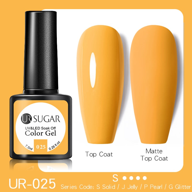 UR SUGAR Fluorescent Gel Nail Polish Neon Yellow Green Blue Color Gel Soak Off UV Nail Gel Varnish For Nail Art Top Coat Neon Fluorescent Gel Nail Polish DailyAlertDeals 025  