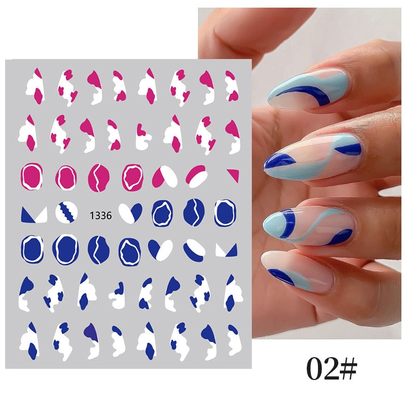 French 3D Nail Decals Stickers Stripe Line French Tips Transfer Nail Art Manicure Decoration Gold Reflective Glitter Stickers nail art DailyAlertDeals 1336  