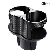 2 In 1 Vehicle-mounted Slip-proof Cup Holder 360 Degree Rotating Water Car Cup Holder Multifunctional Dual Houder Auto Accessory 0 DailyAlertDeals Carbon sliver  