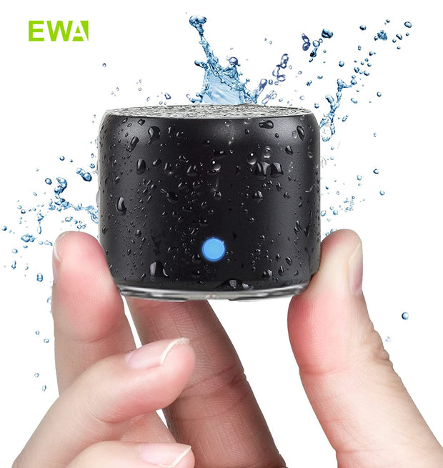 EWA Travel Case Packed, A106 Pro Portable Bluetooth Speaker with Custom Bass Radiator, Brief Design, IP67 Waterproof, Perfect Mini Speaker for Shower, Room, Bike, Car (Black) mini speakers DailyAlertDeals   