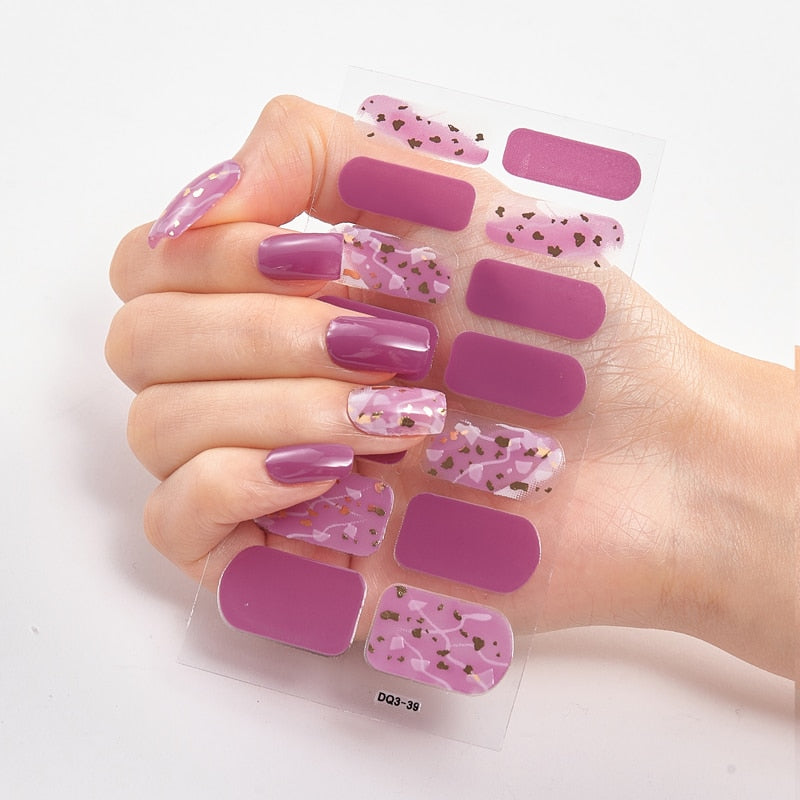 Patterned Nail Stickers Wholesale Supplise Nail Strips for Women Girls Full Beauty High Quality Stickers for Nails Decal stickers for nails DailyAlertDeals DQ3-39  