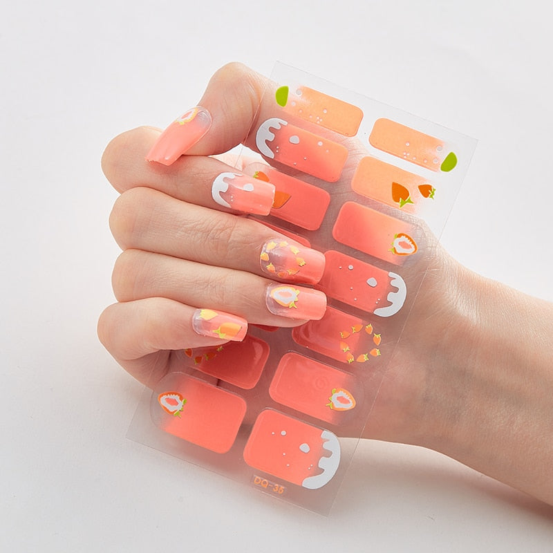 Three Sorts 0f Nail Stickers Full Cover Nail Stickers Novidades Nail Strips Self Adhesive Nail Sticker Nails Sticker Designer Nail Stickers DailyAlertDeals DQ-35  