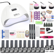 Nail Set 120/72/54/6W UV LED Nail LAMP For Manicure Gel Nail Polish Set Kit Varnish Electric Nail Drill Manicure Nail Art Tools Electric Manicure Drill & Accessory DailyAlertDeals SUNX PLUS SET 1 China 