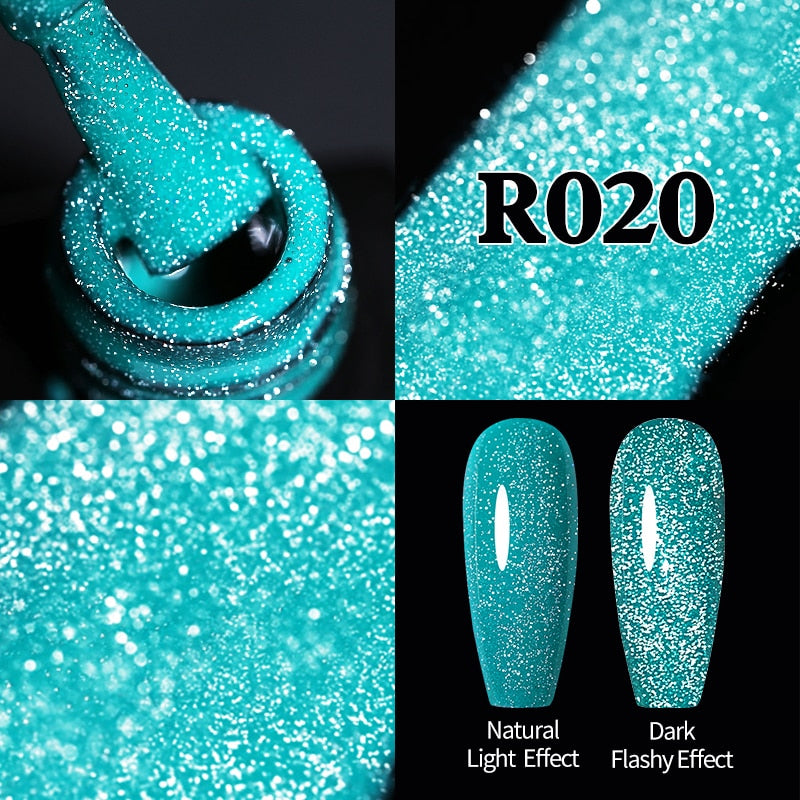 UR SUGAR Sparkling Gel Nail Polish Reflective Glitter Nail Gel Semi Permanent Nail Art Varnish For Manicures Need Base Top Coat 0 DailyAlertDeals Flashy Fluorescent20  