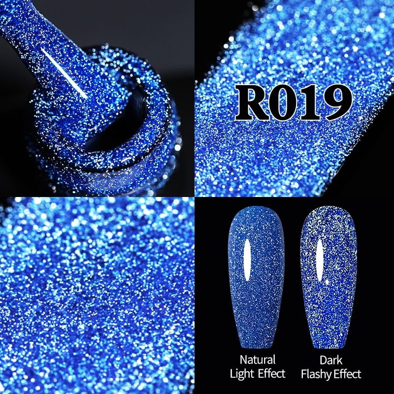 UR SUGAR Sparkling Gel Nail Polish Reflective Glitter Nail Gel Semi Permanent Nail Art Varnish For Manicures Need Base Top Coat 0 DailyAlertDeals Flashy Fluorescent19  