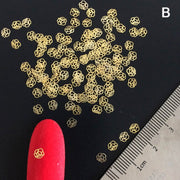 100Pcs/Lot Gold Metal Nail Decals Ultra-thin Flakes Nail Bling Rhinestone Cute 3D Nail Art Decorations Charm Nail Art Rivets 0 DailyAlertDeals B  
