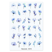 Harunouta Marble Blooming 3D Nail Sticker Decals Flower Leaves Transfer Water Sliders Abstract Geometric Lines Nail Watermark 0 DailyAlertDeals S016  