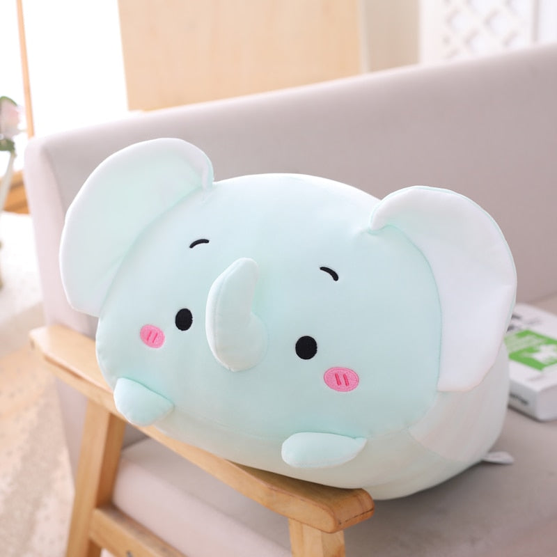 18-28CM Soft Animal Cartoon Pillow Cushion Cute Fat Dog Cat Totoro Penguin Pig Frog Plush Toy Stuffed Lovely kids Birthyday Gift 0 DailyAlertDeals 20cm elephant  