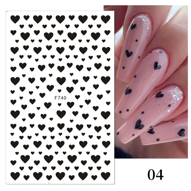 Harunouta 2022 NEW Gold Bronzing Slider Nail Art 3D Decals Decoration Flower Leaves Nail Art Sticker DIY Manicure Transfer Decal Nail Stickers DailyAlertDeals 4  