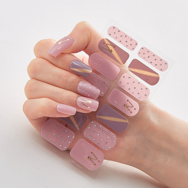 Patterned Nail Stickers Wholesale Supplise Nail Strips for Women Girls Full Beauty High Quality Stickers for Nails Decal stickers for nails DailyAlertDeals DQ3-14  