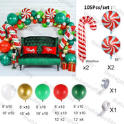 Christmas Balloon Arch Green Gold Red Box Candy Balloons Garland Cone Explosion Star Foil Balloons Christmas Decoration Party Christmas Balloons DailyAlertDeals D 105pcs christmas Other 