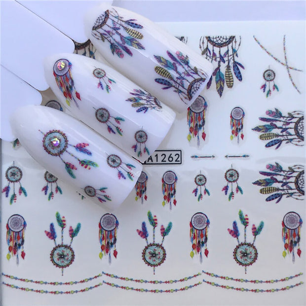 Nail Sticker Wolf Stickers Sliders For Nails Summer Full Nail Design Decorations Water Decals Animal Transfer Children's Slider nail art DailyAlertDeals A1262  