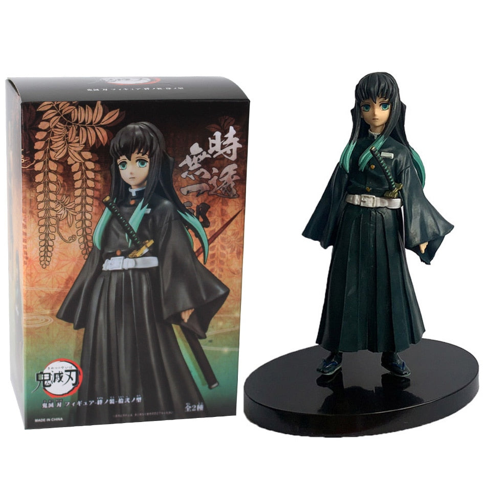 Anime Demon Slayer Figure Kamado Tanjirou Nezuko Action Figures PVC Model Toys Zenitsu Figurine Inosuke Kimetsu No Yaiba Figura Demon Slayer Figure DailyAlertDeals Muichirou With box  