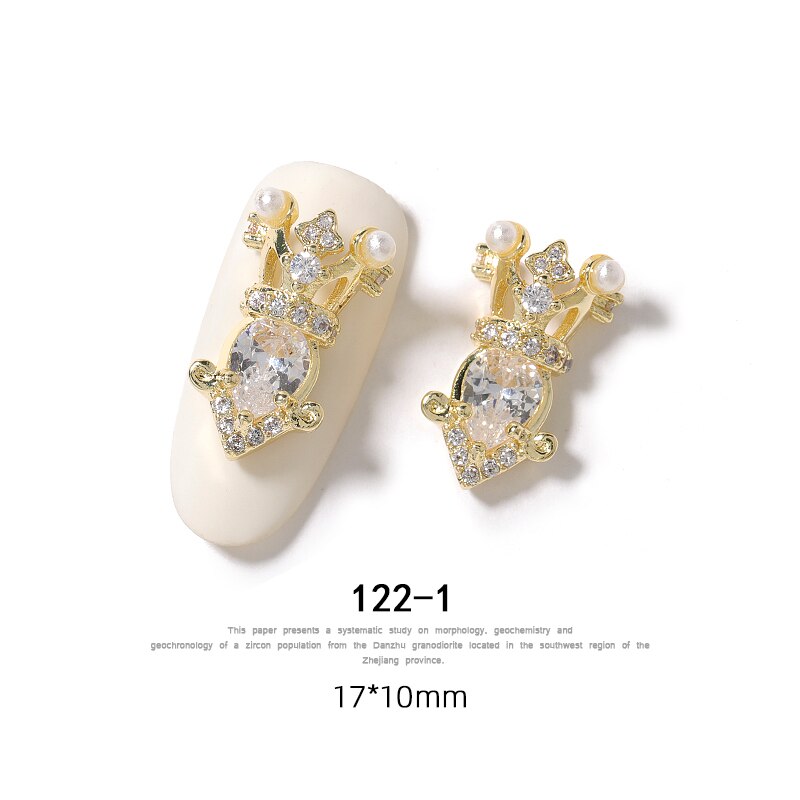 5 pieces 3D metal Zircon Nail art decorations Butterfly rhinestones nail art jewelry alloy zircon tassel pendant nail accessory Nail Rhinestones Jewelry DailyAlertDeals 122-1  