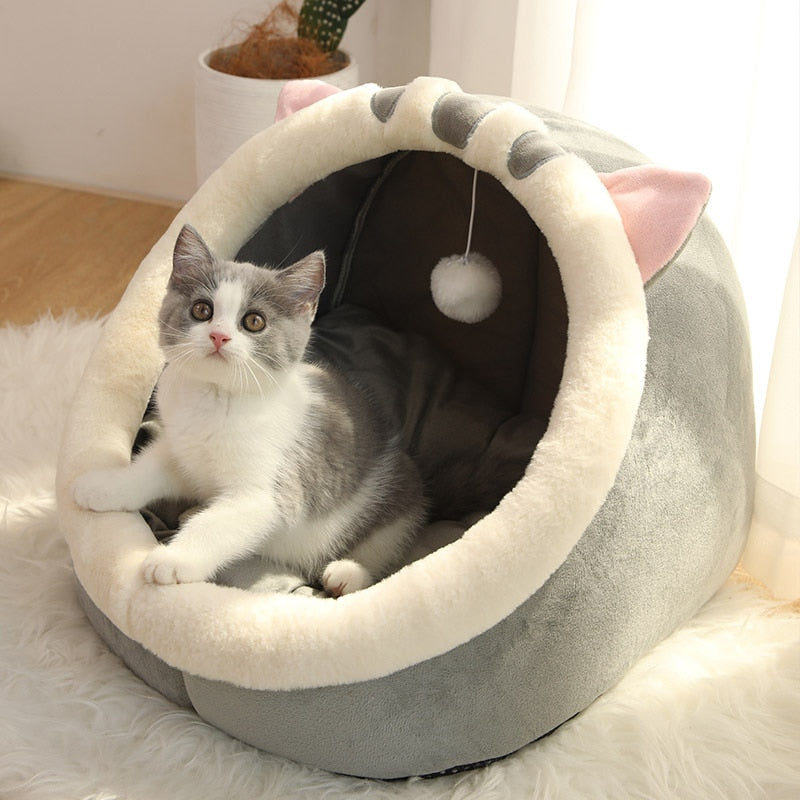 Sweet Cat Bed Warm Pet Basket Cozy Kitten Lounger Cushion 0 DailyAlertDeals British Shorthair S (31X30X28cm) 