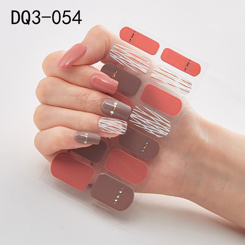 Lamemoria 1pc 3D Nail Slider Beauty Nail Stickers Shining Wave Line Decals Adhesive Manicure Tips Salon Nail Art Decorations nail decal stickers DailyAlertDeals DQ3-54  