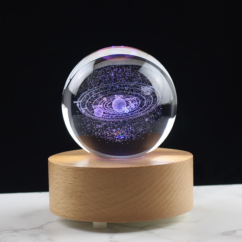 Newfashioned 3D Crystsal Solar System Ball Laser Engraved Planets Glass Sphere Cosmic Model Globe Home Decoration Astronomy Gift 0 DailyAlertDeals   