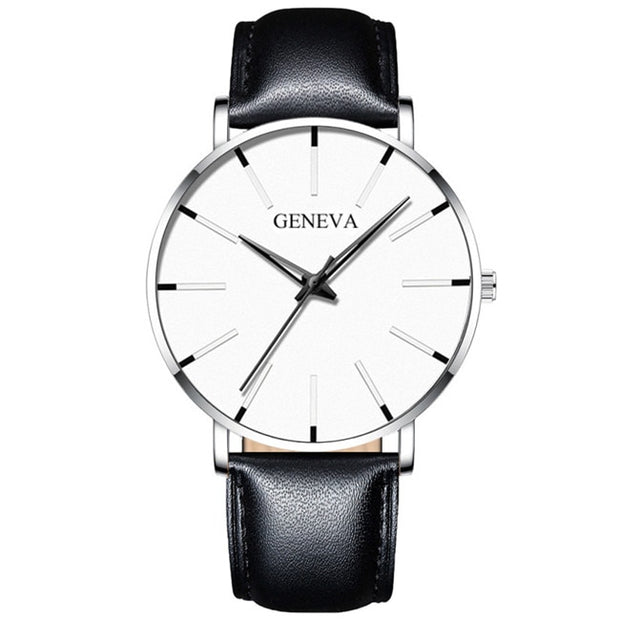 2022 Minimalist Men Fashion Ultra Thin Watches Simple Men Business Stainless Steel Mesh Belt Quartz Watch relogio masculino 0 DailyAlertDeals Leather Silver Black  