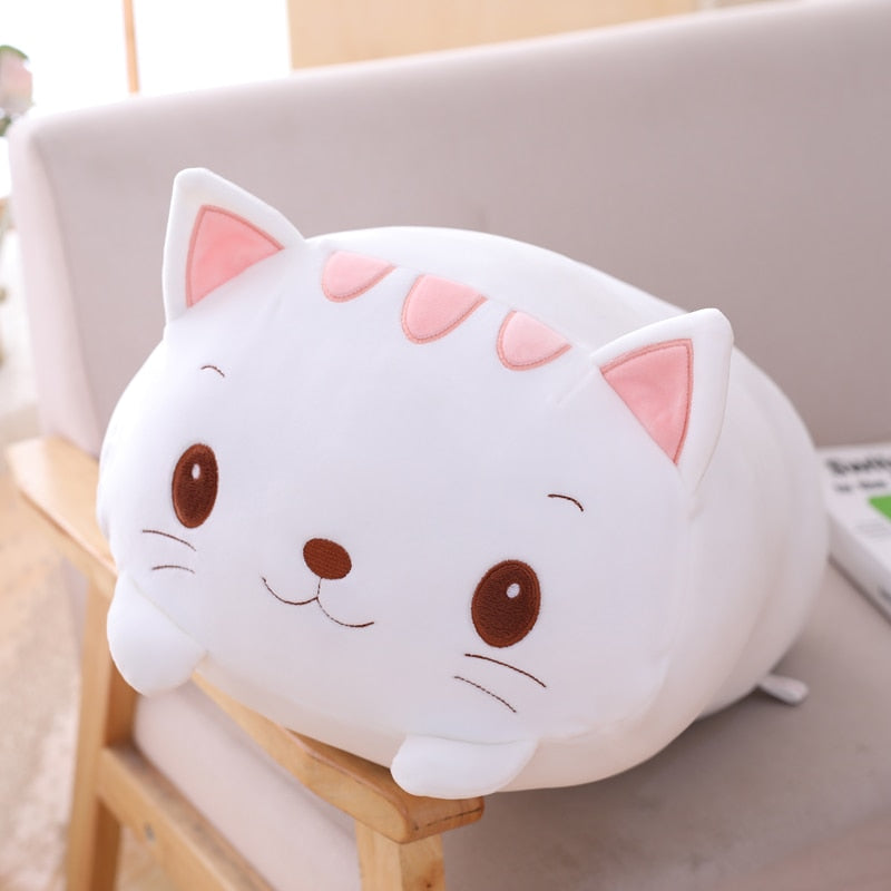 18-28CM Soft Animal Cartoon Pillow Cushion Cute Fat Dog Cat Totoro Penguin Pig Frog Plush Toy Stuffed Lovely kids Birthyday Gift 0 DailyAlertDeals 20cm white cat  