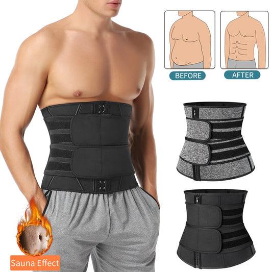 Men's Workout Waist Trainer for Weight Loss Sauna Sweat Tummy Slimming Body Shaper Abs Abdomen Shapewear Waist Trainer for men DailyAlertDeals   
