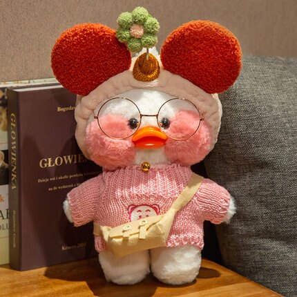 Kawaii Cartoon LaLafanfan 30cm Cafe Duck Plush Toy Stuffed Soft Kawaii Duck Doll Animal Pillow Birthday Gift for Kids Children 0 DailyAlertDeals 42  