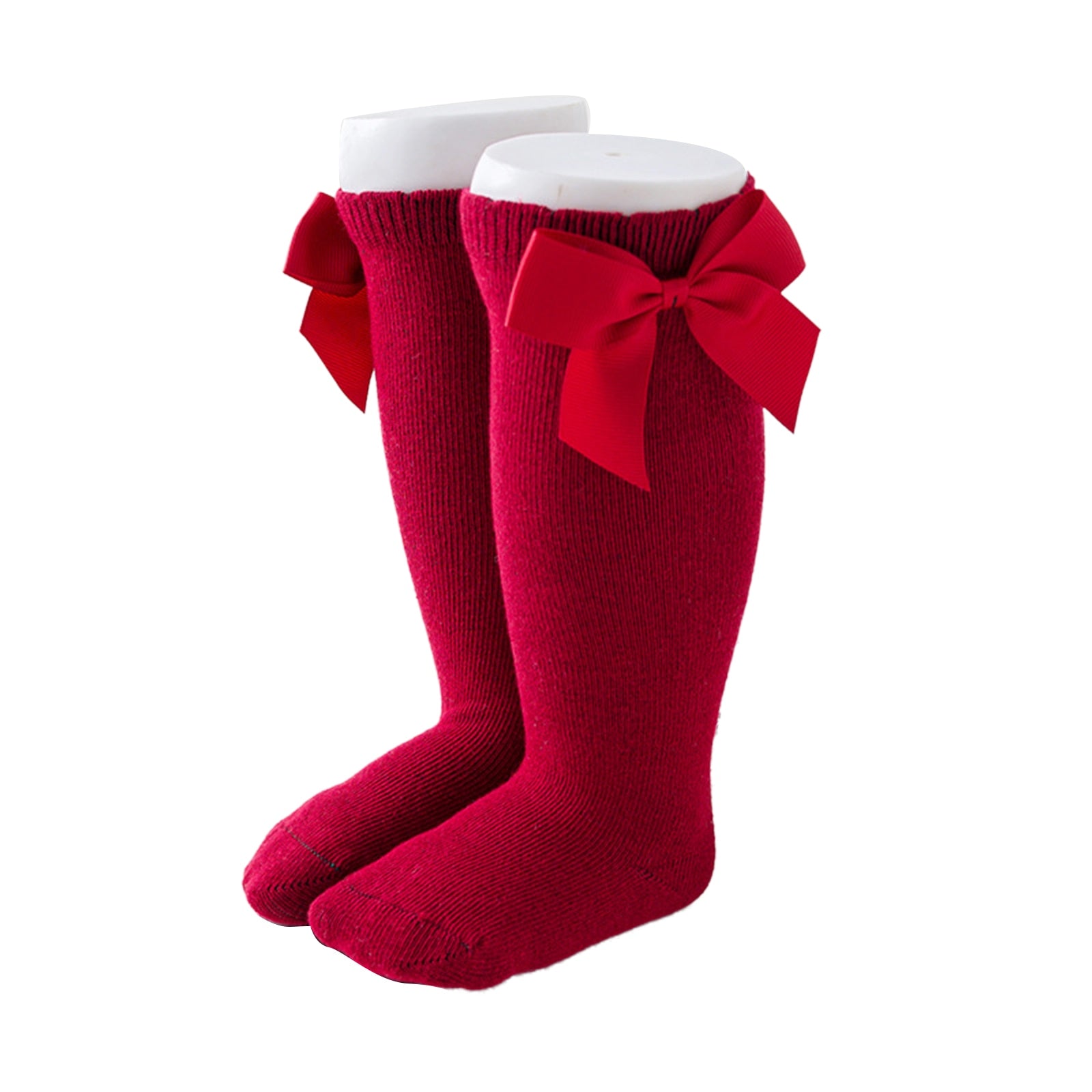 Lioraitiin New Solid Color Soft Cotton Baby Socks Cute Bows Princess Baby Girl Socks Bowknot Infant Toddler Girls Floor Socks Baby Socks DailyAlertDeals G 3-5T China