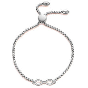 Stainless Steel Love Heart Bracelets For Women Party Gift Fashion Joyas de Chain Charm Bracelets Jewelry Wholesale Text Engraved 0 DailyAlertDeals AD1192-S China 18cm