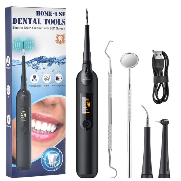 Electric Teeth whitener Scaler Teeth Whitening kit Tools Tartar Stain Remover Teeth Plague Cleaner Tooth Scaling Supplies Teeth Brush Cleaner DailyAlertDeals With LED Display USA 