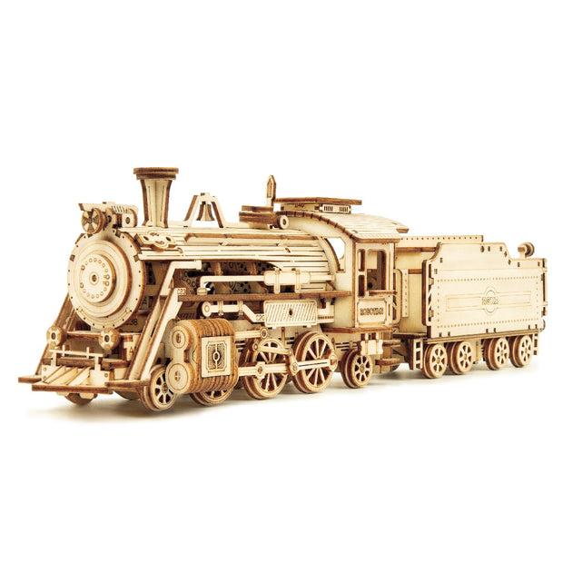 Robotime Rokr 3D Puzzle Movable Steam Train,Car,Jeep Assembly Toy Gift for Children Adult Wooden Model Building Block Kits 3D Puzzle Movable Steam Train DailyAlertDeals MC501  Steam Train United States 